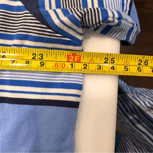 RALPH LAUREN POLO GOLF Mens Polo Shirt Blue, White, gray Stripe Sz L - Picture 7 of 10